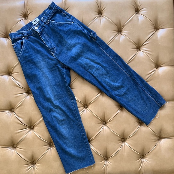 Vintage y2k high waisted blue jeans, cargo vibes, SIZE: 6 - Picture 2 of 4